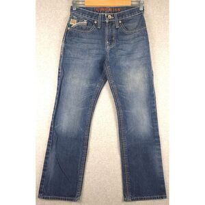 Cinch Ian Men's Bootcut Jeans Western Cross-Stitch Pocket 28x30 (Fits 28x29)